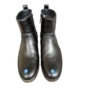 Blondo Waterproof Mens Winter Boots 9 W Black Leather Fleece Lined READ